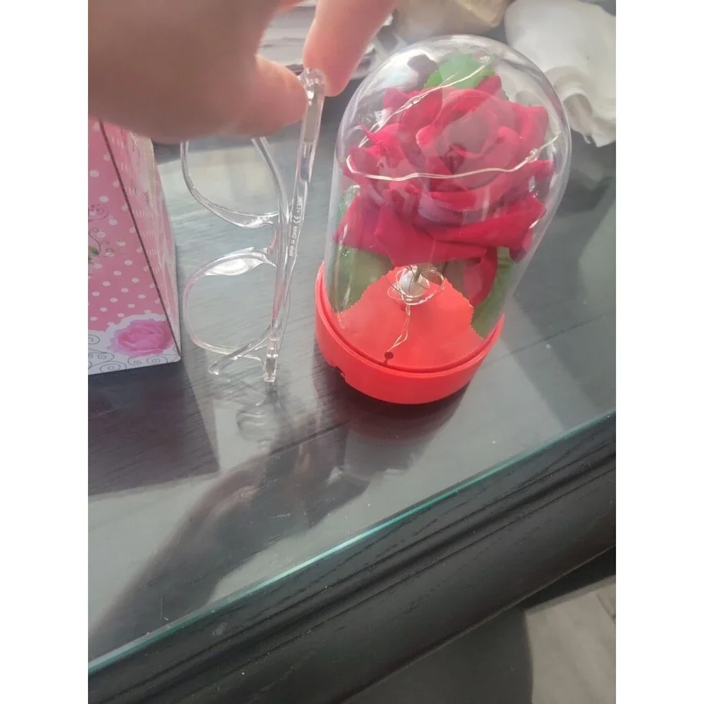 Rose Unclosed With Battery Operated Lights
